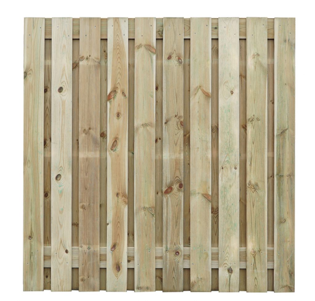 Tuinschermen - Grenen houten scherm 21 planks 180 x 180 cm