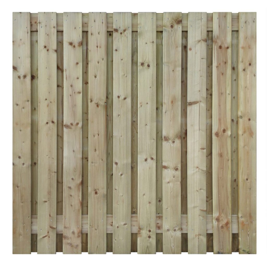 Tuinschermen -  Vuren houten scherm 21 planks 180 x 180 cm