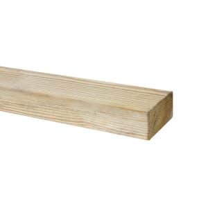 Grenen muurbalk 400 cm