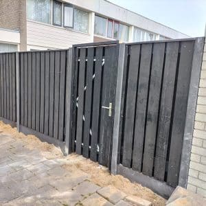 Zwart grenen tuindeuren