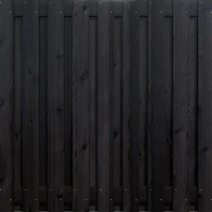 Zwart grenen houten - schermen 19 planks 180 x 130 cm - recht