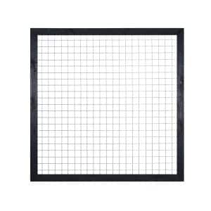 30017BTZ Betonijzertrellis grenen zwart 180 x 180 cm