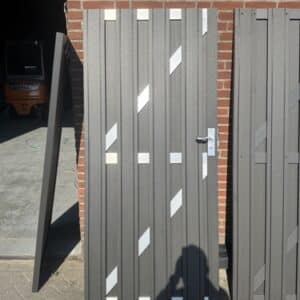 Composiet deur antraciet zilver