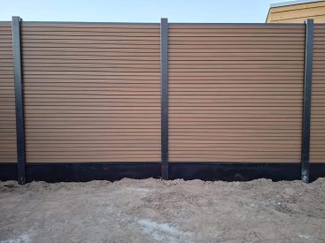 Composiet betonpalen teak
